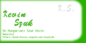 kevin szuk business card